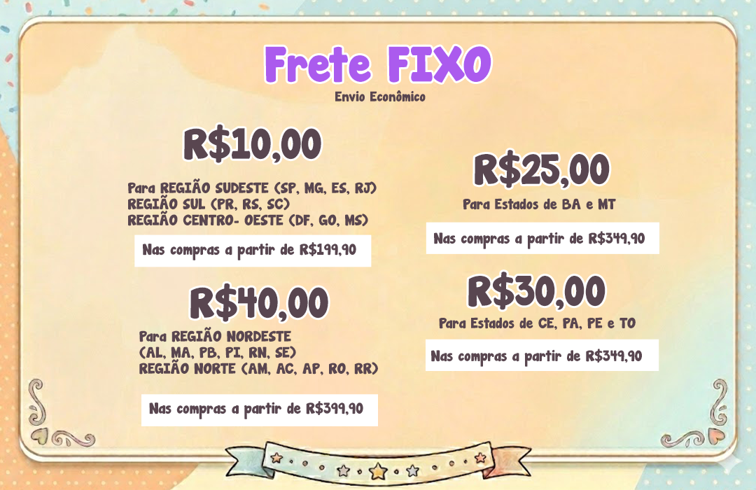 FRETE FIXO PETIT COLOR&Ecirc;